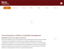 Tablet Screenshot of larcohospitality.com